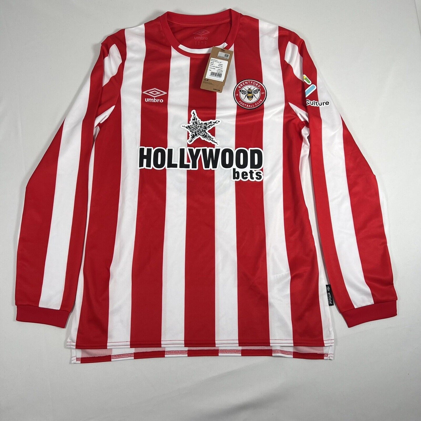 jenson brentford 2021 2022 2023 home football shirt long sleeve bnwt medium3