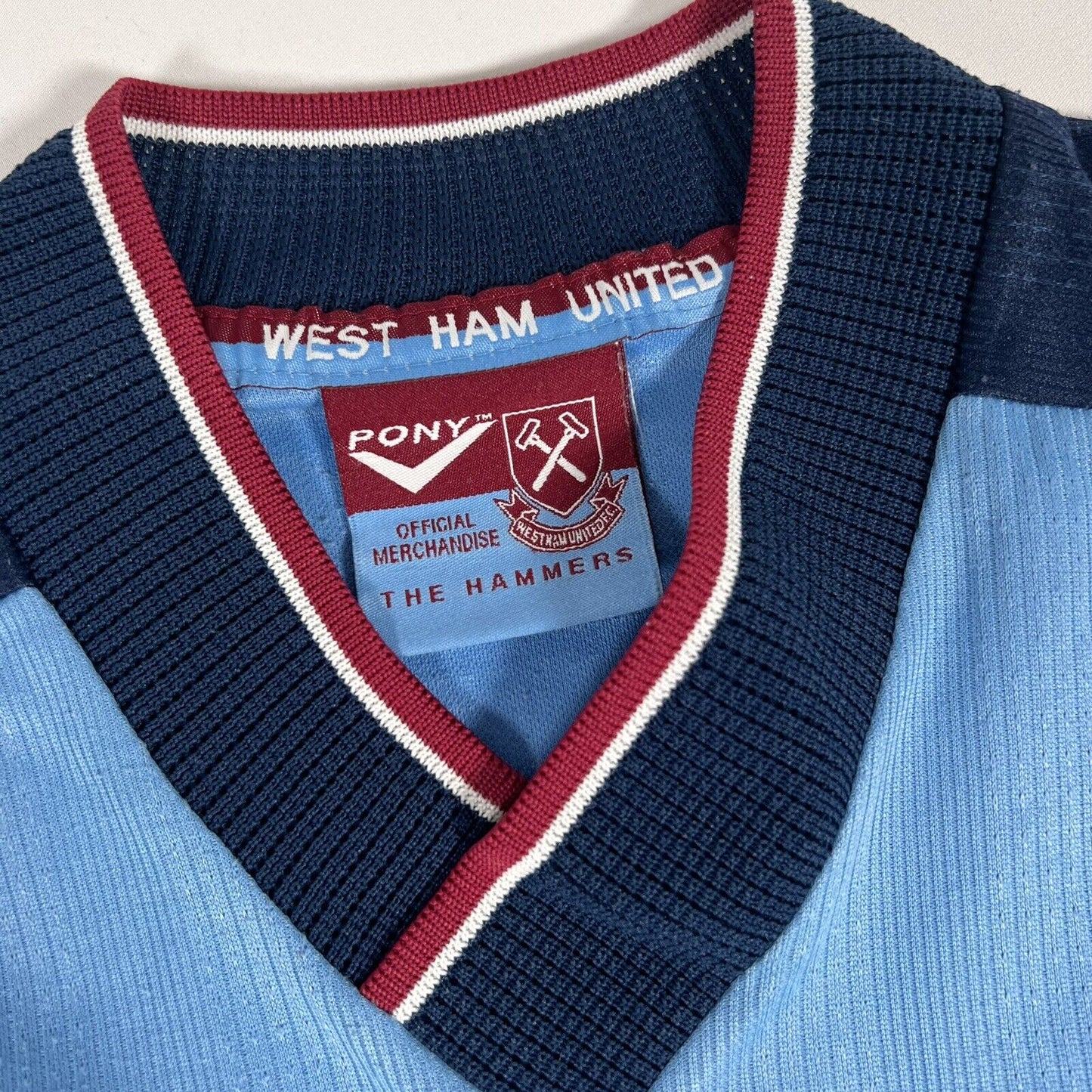 west ham united 1997 1998 away football shirt xl4