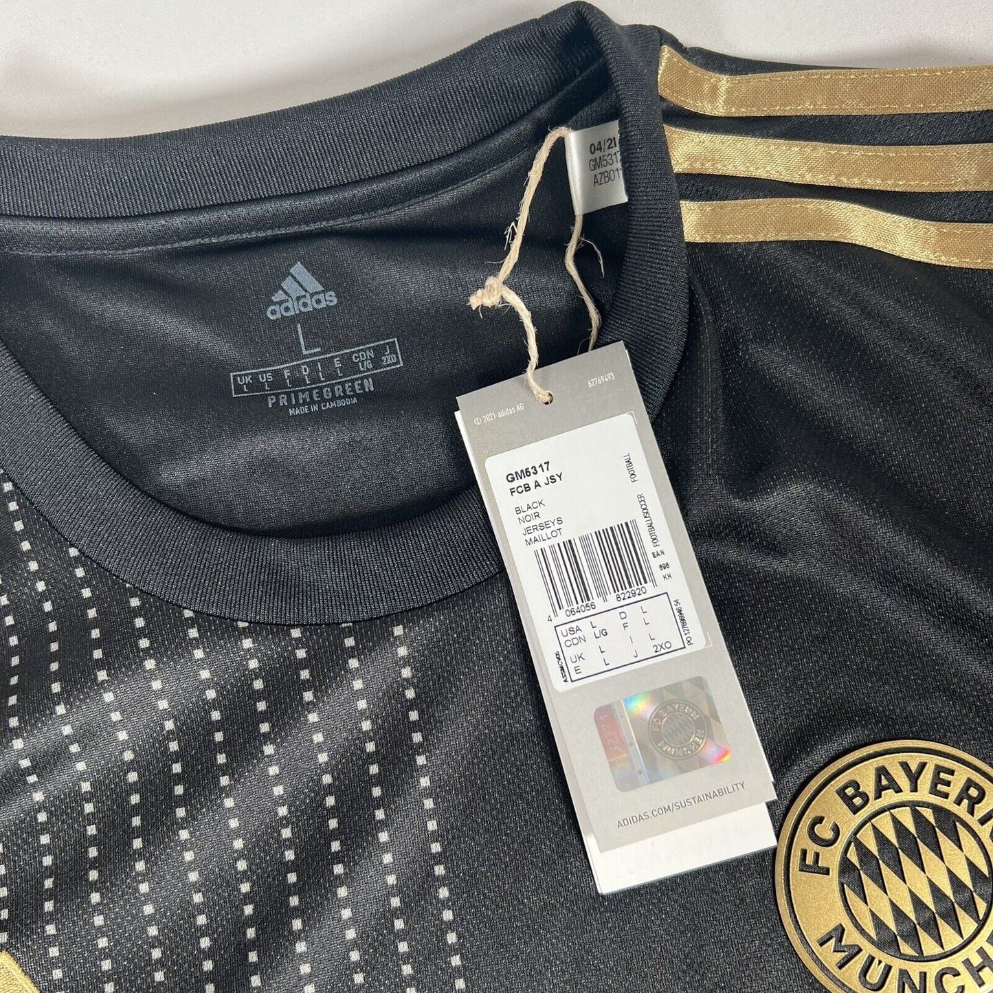 bayern munich 2021 2022 away football shirt large bnwt2