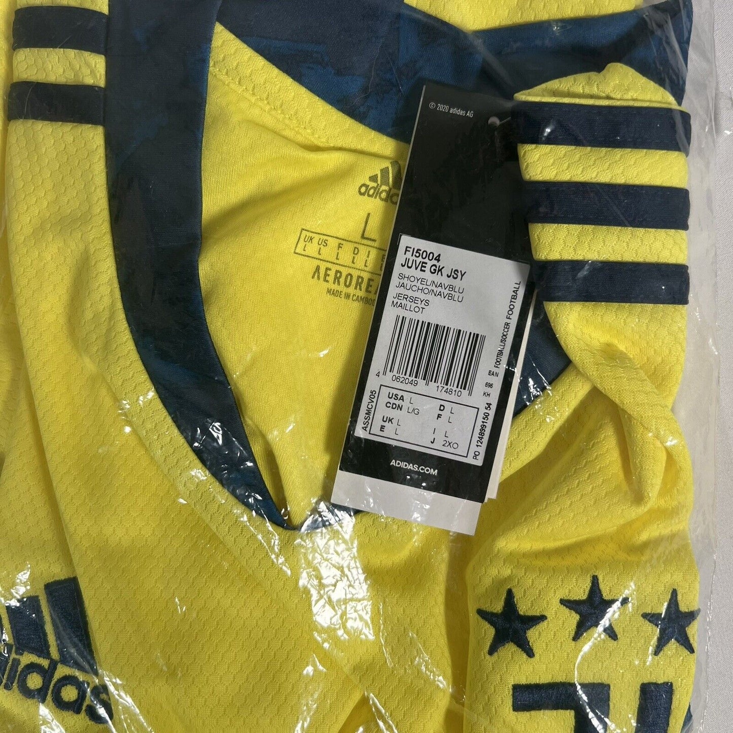 juventus 2020 2021 goalkeeper football shirt large bnwt bnib2