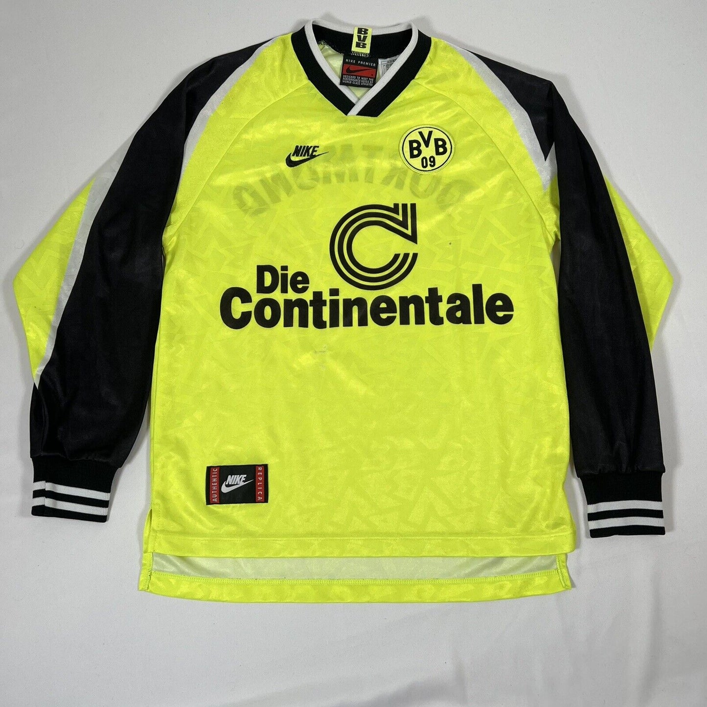 borussia dortmund 1995 1996 home football shirt long sleeves small2