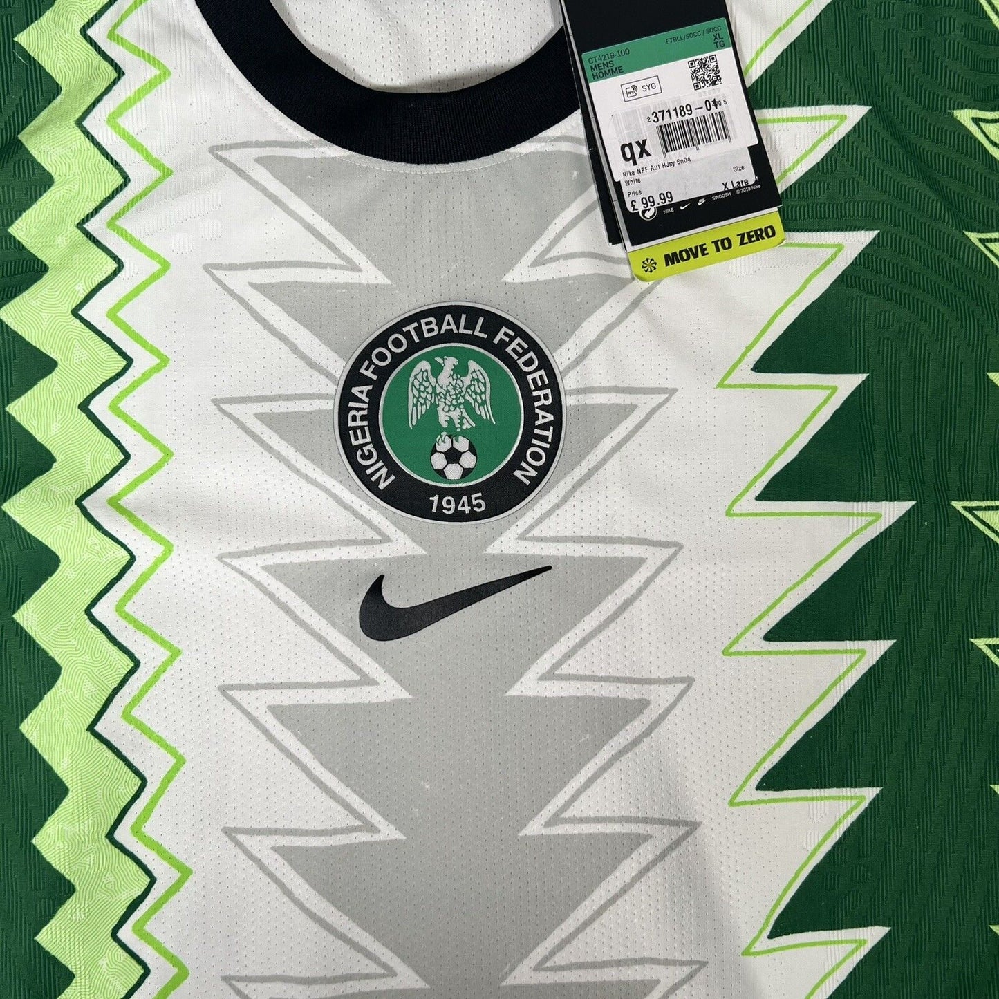 Nigeria 2020 Home Football Shirt Player Spec BNWT Vaporknit XL - Football Shirt Kingdom