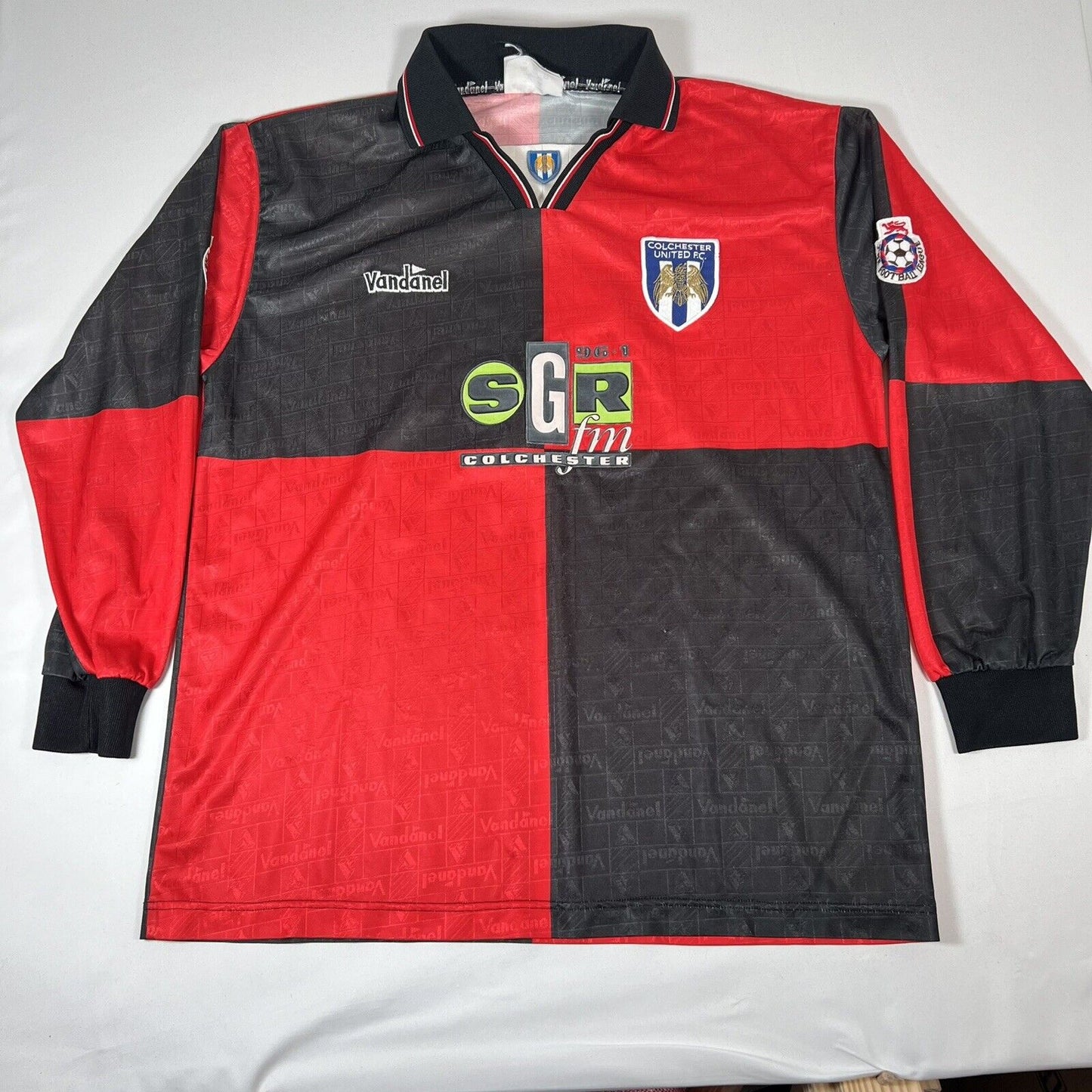 colchester united 1995 1996 away match issue worn football shirt xl3
