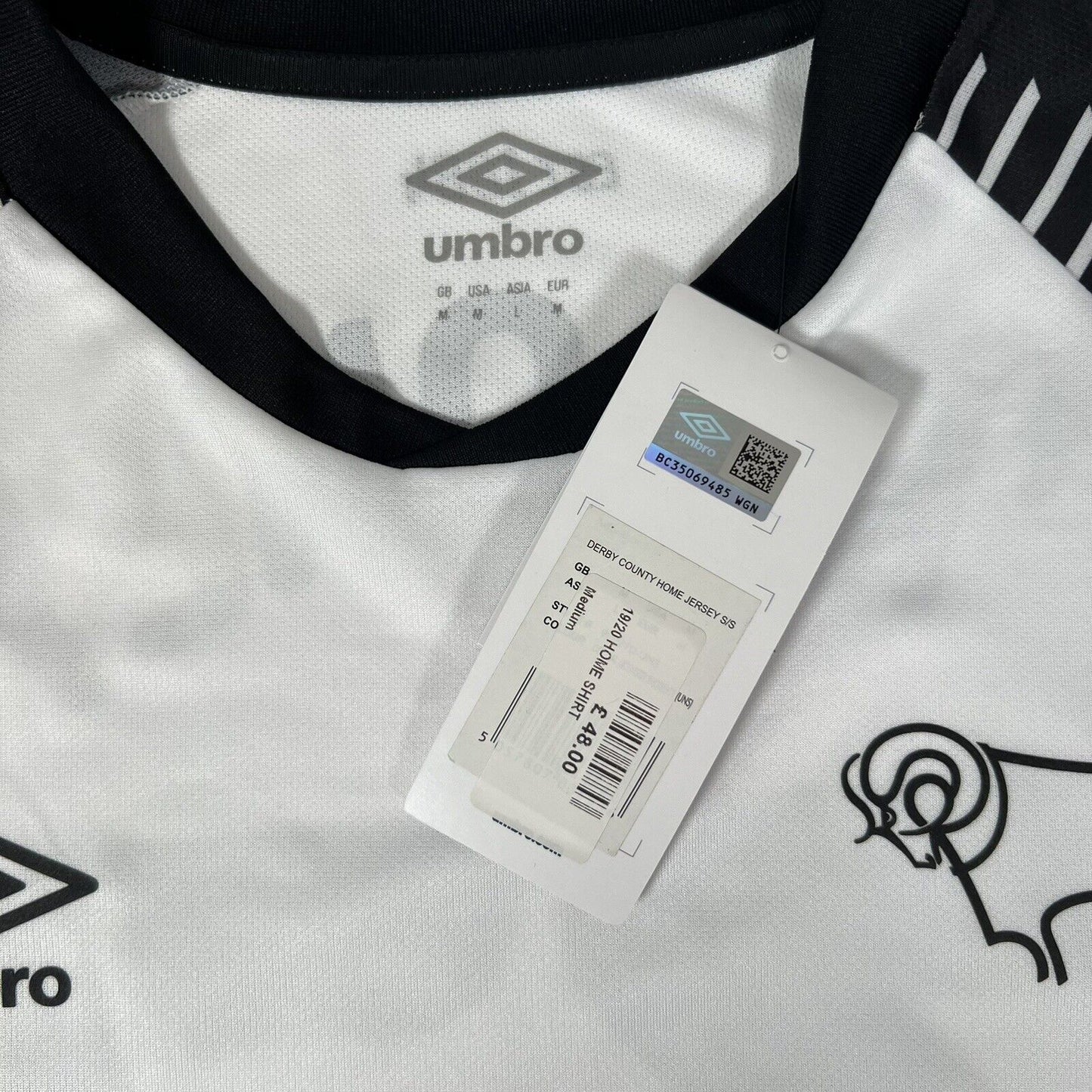 bnwt rooney 32 derby 2019 2020 home football shirt medium5