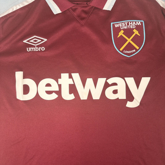 West Ham United 2021/2022 Home Football Shirt   Large