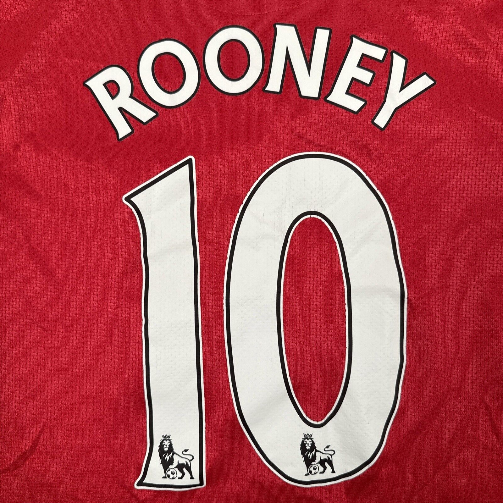 ROONEY 10 Manchester United 2007/2008 Home Football Shirt Large - Football Shirt Kingdom