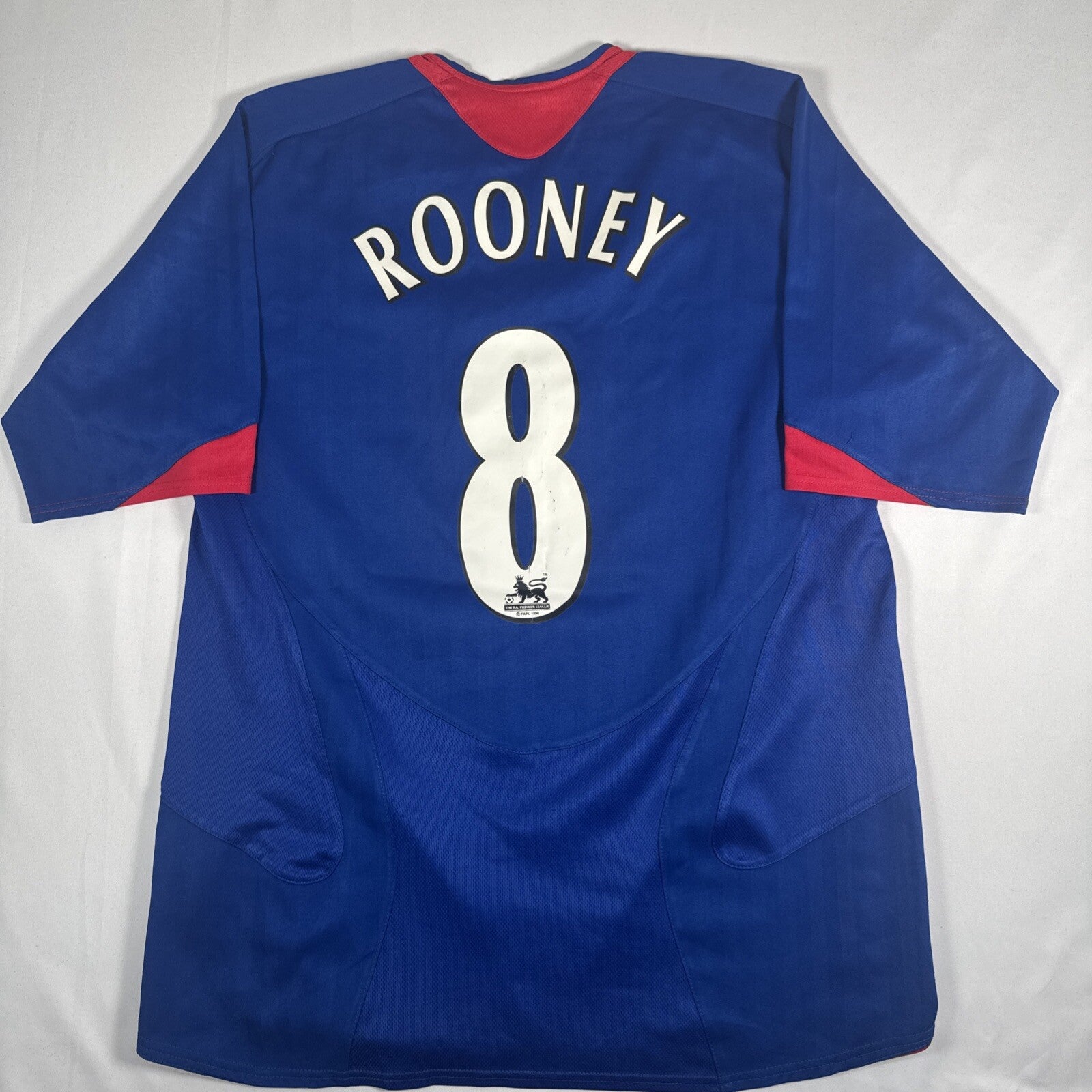 rooney 8 manchester united 2005 2006 away football shirt large 13