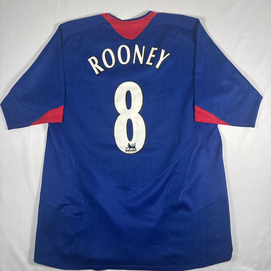 rooney 8 manchester united 2005 2006 away football shirt large 13