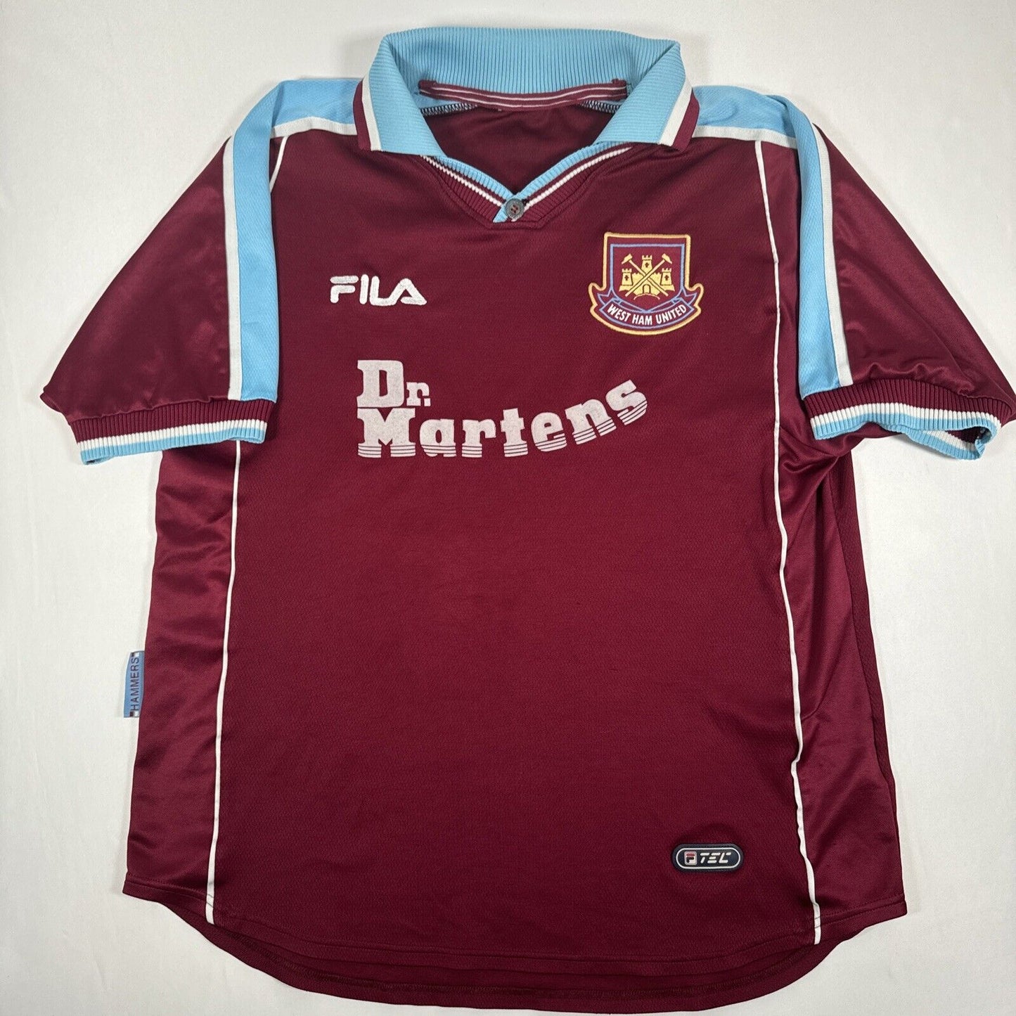 west ham united 1999 2000 2001 home football shirt men s large2