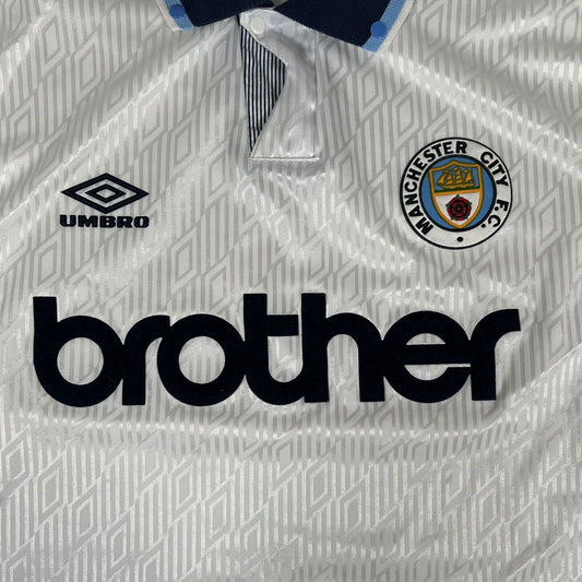 Manchester City 1991/1992/1993 Third Football Shirt Men’s XL - Football Shirt Kingdom