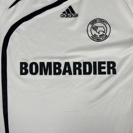 Derby 2009/2010 Home Football Shirt  Large - Football Shirt Kingdom