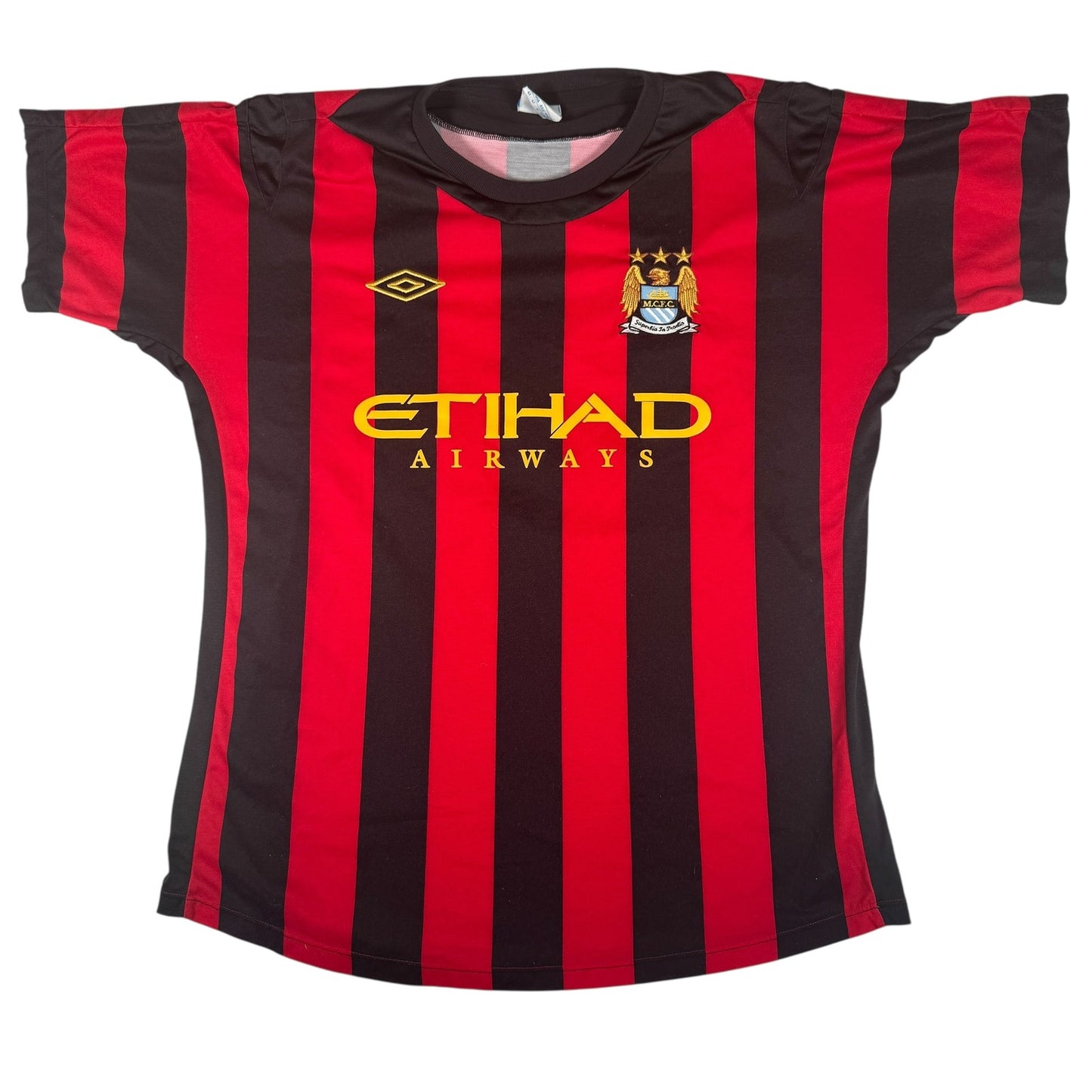 KUN AGUERO 16 Manchester City 2011/2012 Away Football Shirt Medium