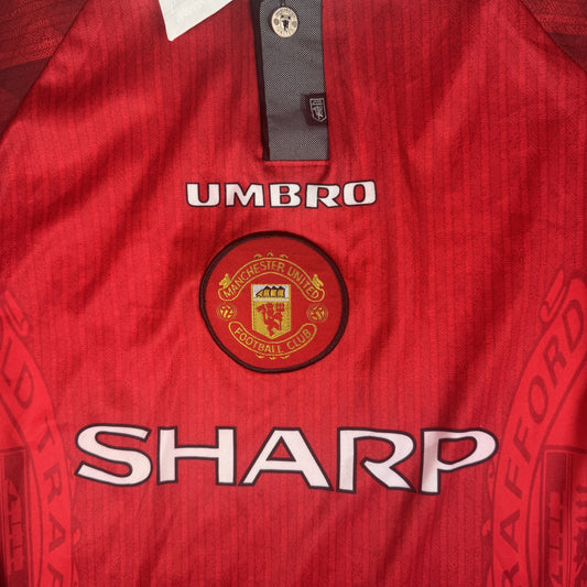Manchester United 1996/1997 Home Long Sleeve Football Shirt XL