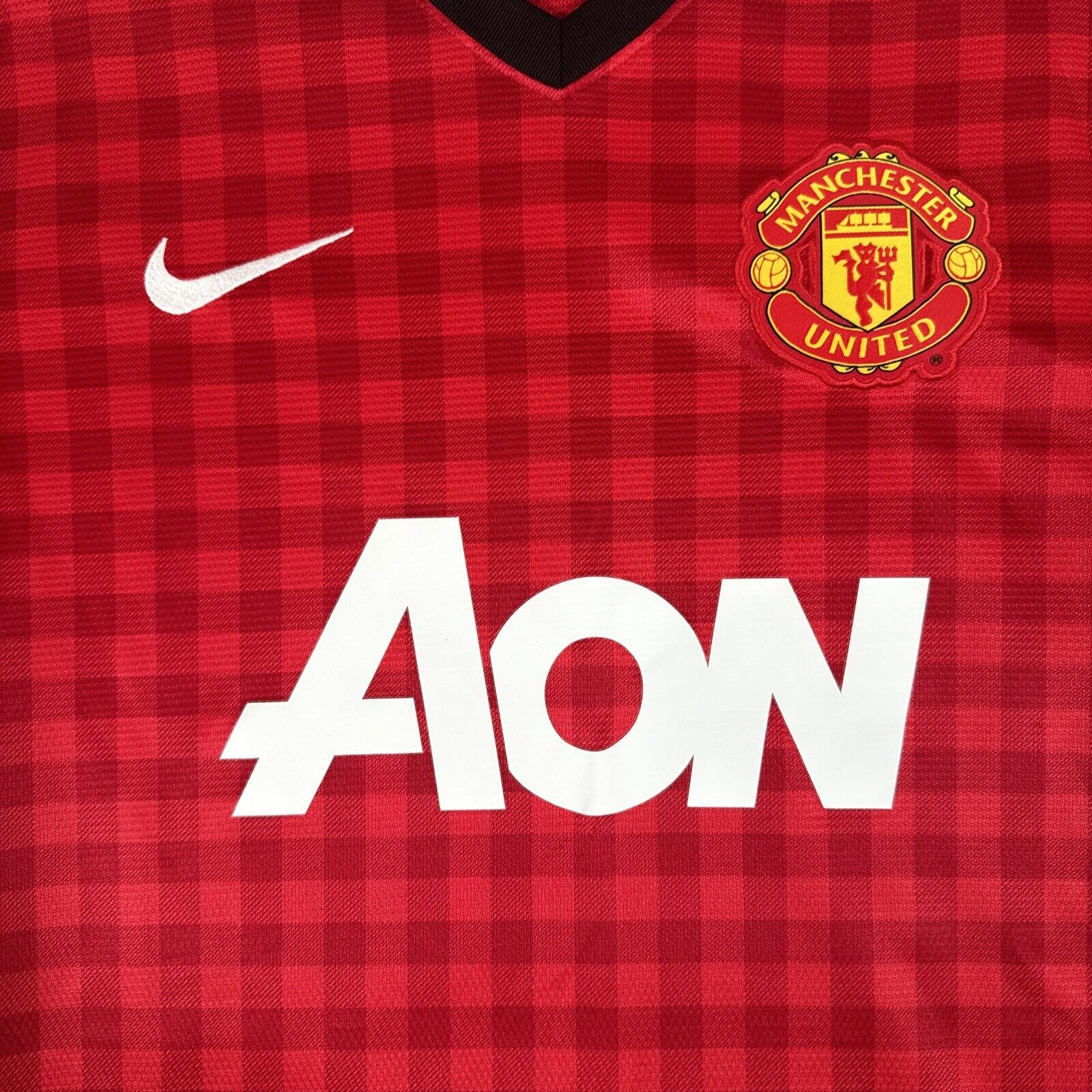 Manchester United 2012/2013 Home Football Shirt  Medium - Football Shirt Kingdom