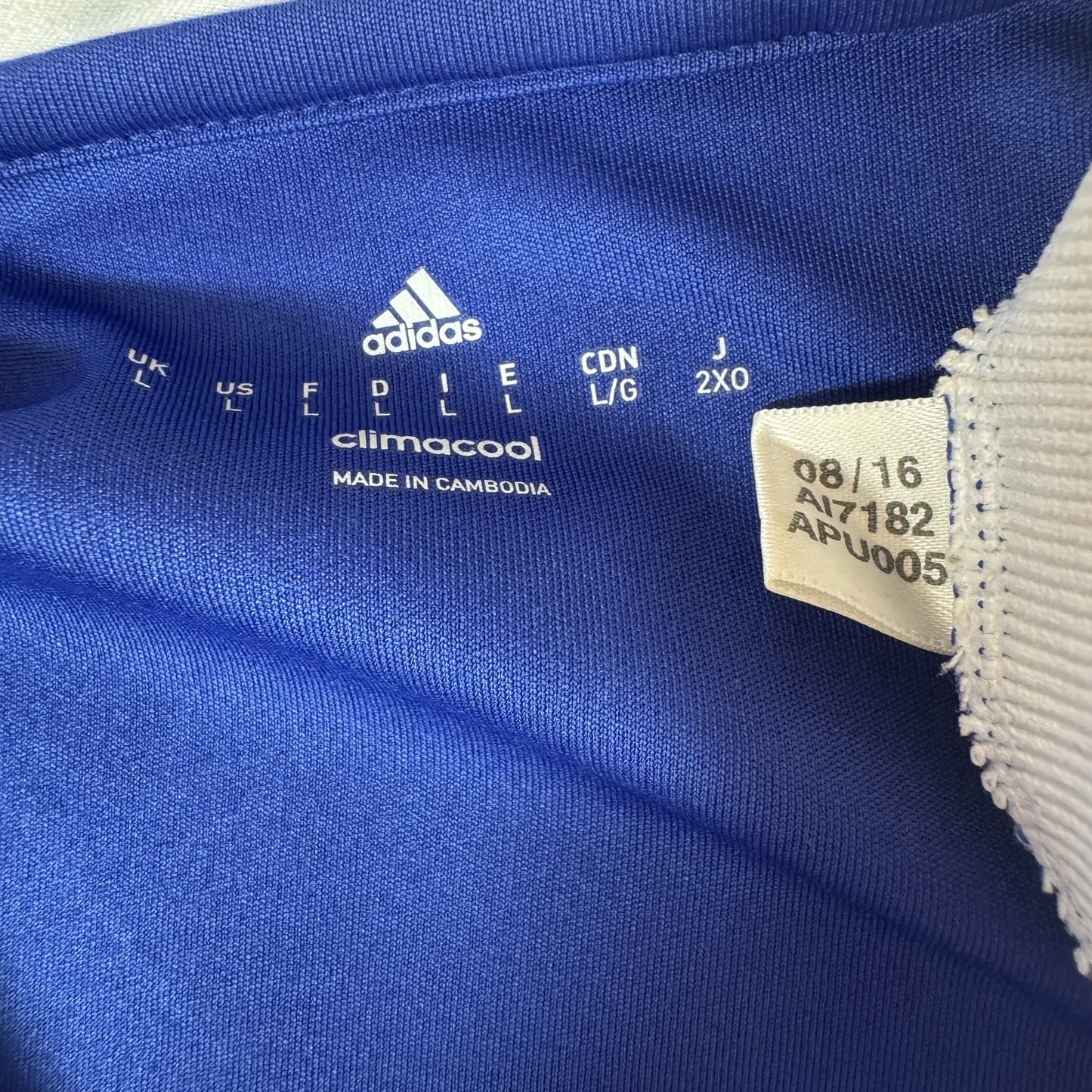 Chelsea 2016/2017 Home Football Shirt  Large