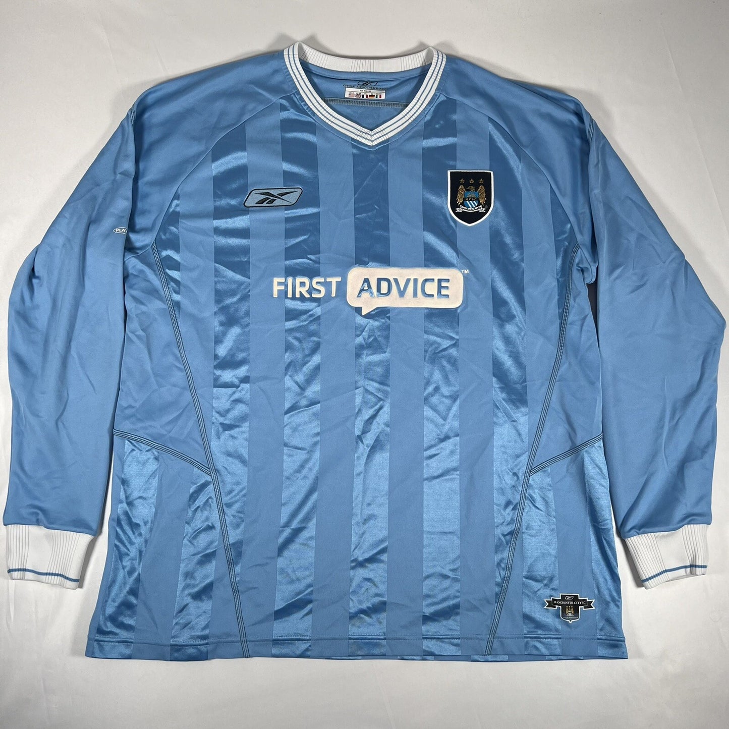 manchester city 2003 2004 home football shirt long sleeve xl2