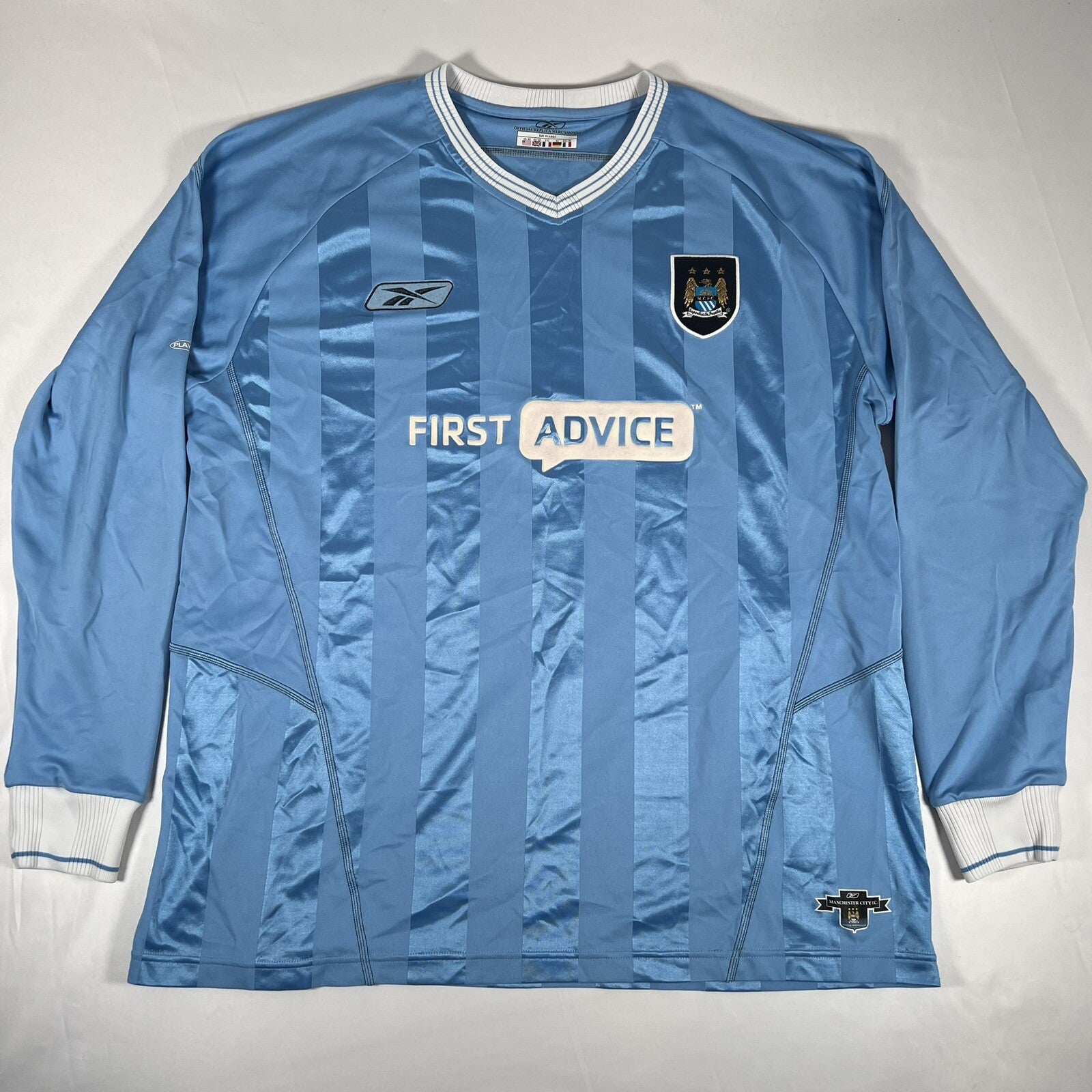 manchester city 2003 2004 home football shirt long sleeve xl2