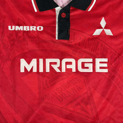 Urawa Red Diamonds 1997/1998 Home Football Shirt Medium — front close-up