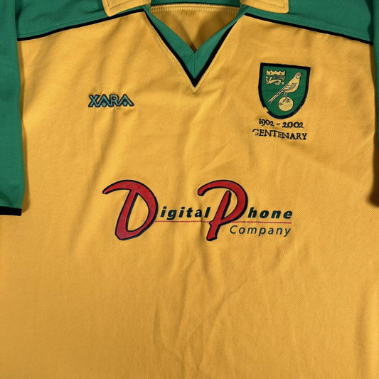 Norwich City 2000/2001/2002 Centenary Home Football Shirt Large - Football Shirt Kingdom