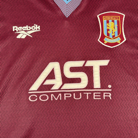 Aston Villa 1997/1998 Home Football Shirt  Men’s Medium - Football Shirt Kingdom