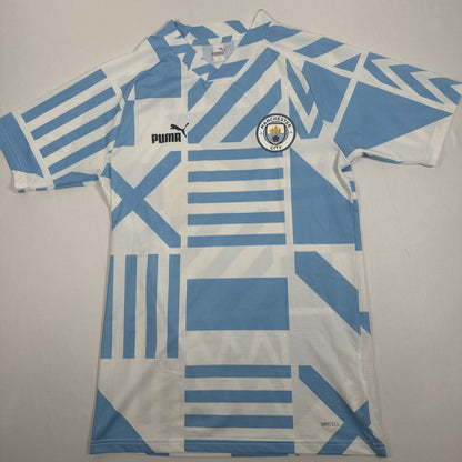 Manchester City 2022/2023 Pre Match Training Football Shirt Small — full front view