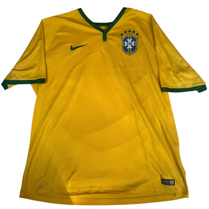 Brazil 2014/2015/2016 Home Football Shirt XXL 2XL — full front view
