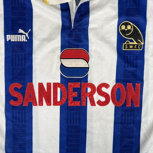 Sheffield Wednesday 1993/1994/1995 Home Football Shirt Small - Football Shirt Kingdom