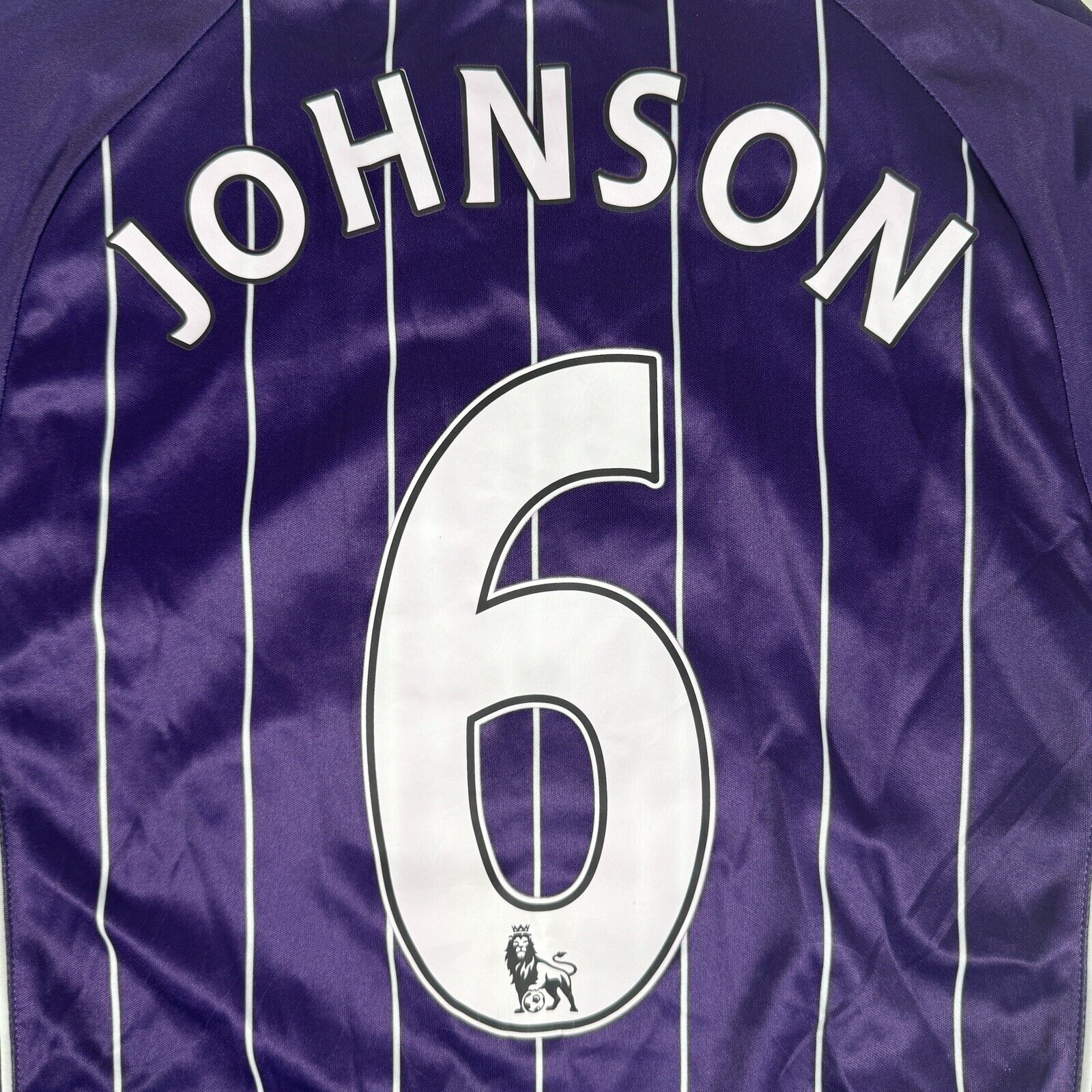 JOHNSON 6 Manchester City 2007/2008 Away Football Shirt  XS - Football Shirt Kingdom
