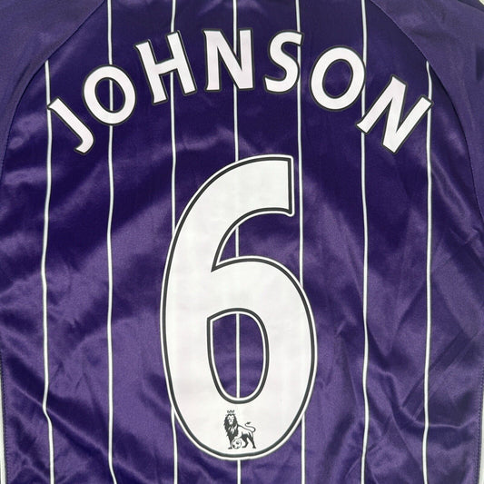 JOHNSON 6 Manchester City 2007/2008 Away Football Shirt  XS - Football Shirt Kingdom