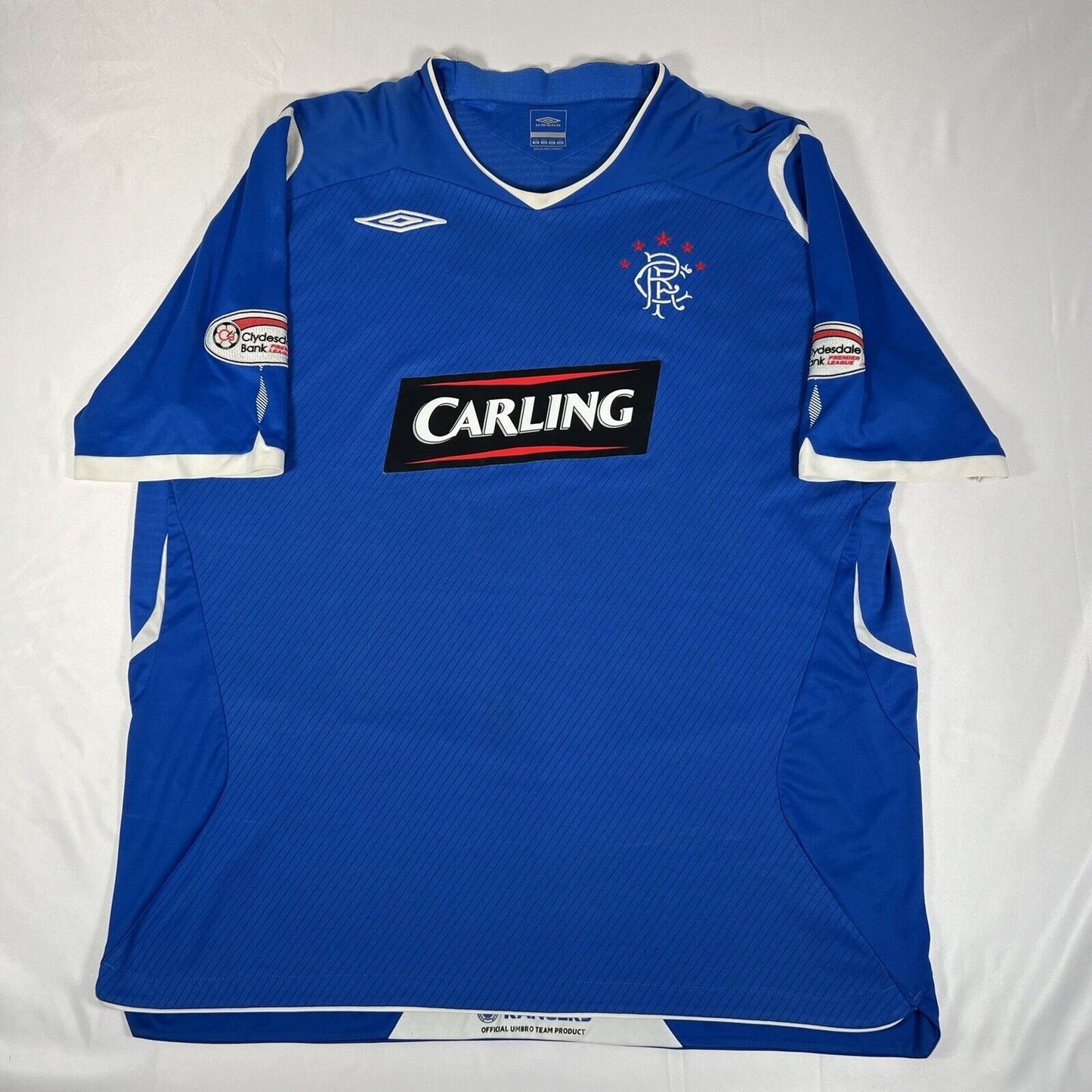 Rangers 2008/2009 Home Football Shirt 2XL XXL W/Patches