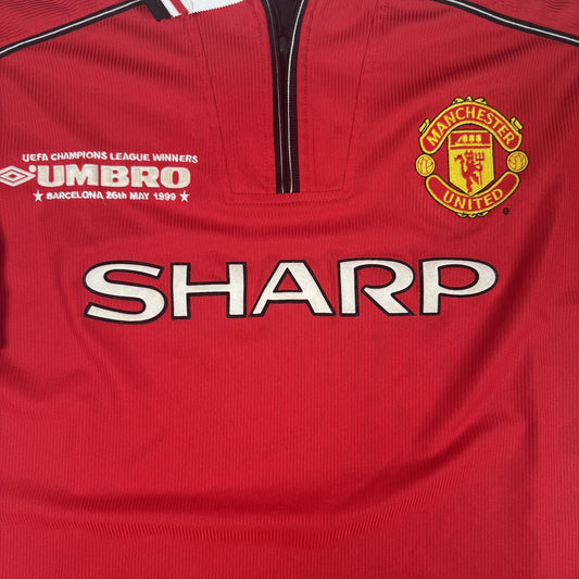 Manchester United 1998/1999/2000 Champions League Winners Home Football Shirt XL