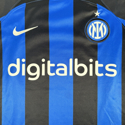 Inter Milan 2022/2023 Home Football Shirt  Large - Football Shirt Kingdom