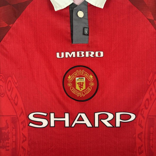 Manchester United 1996/1997/1998 Home Football Shirt Men’s Medium - Football Shirt Kingdom