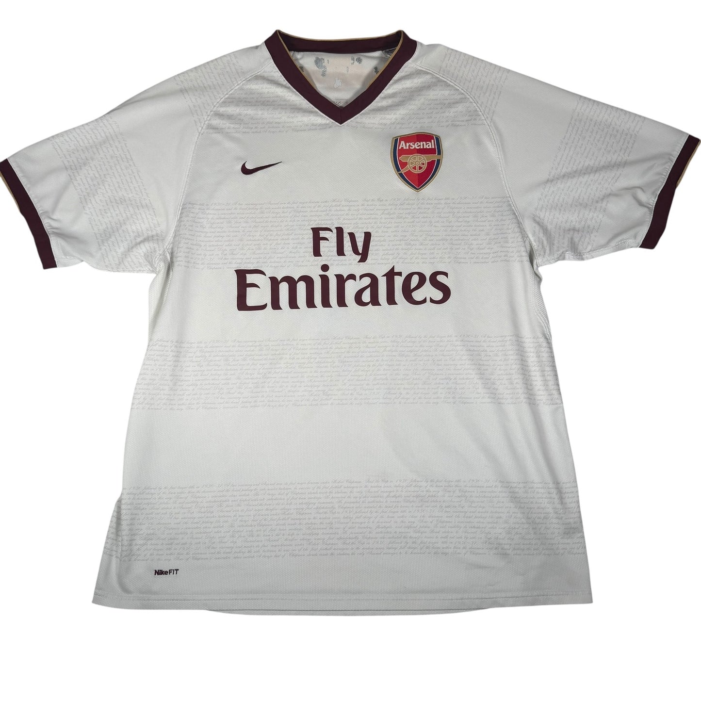 Arsenal 2007/2008/2009 Away Third Chapman Football Shirt  XL
