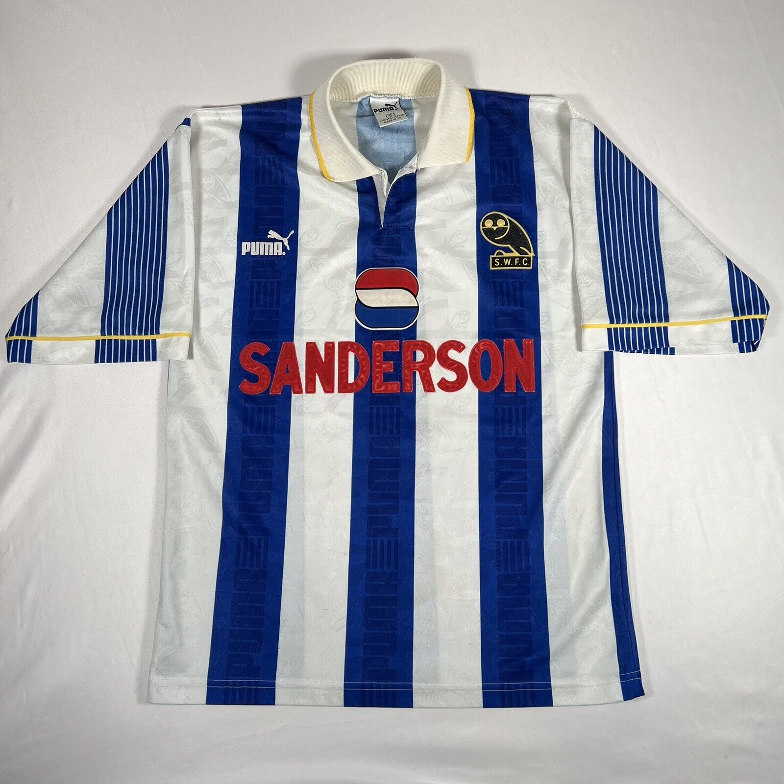 sheffield wednesday 1993 1994 1995 home football shirt small2