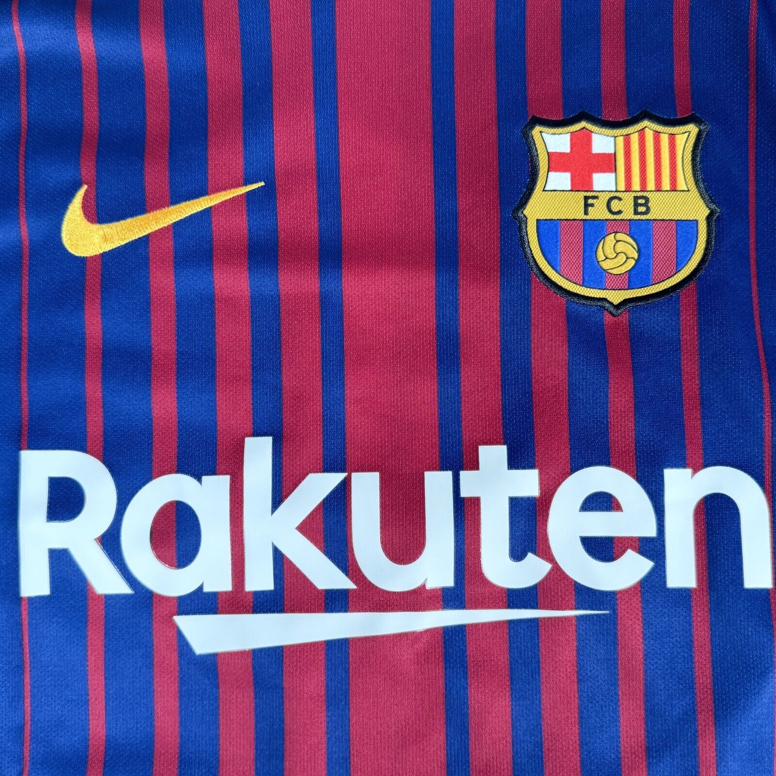 messi 10 barcelona 2017 2018 home football shirt large bnwt2