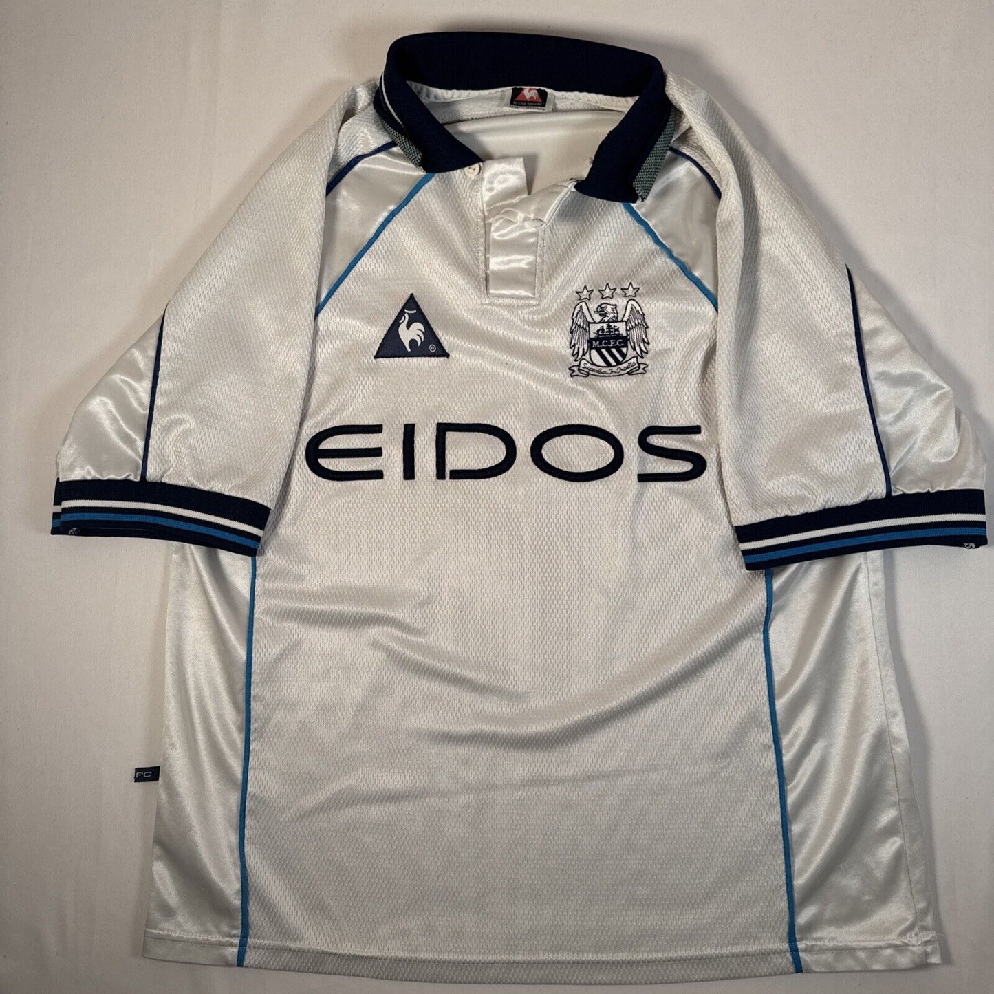manchester city 1999 2000 away football shirt men s large2
