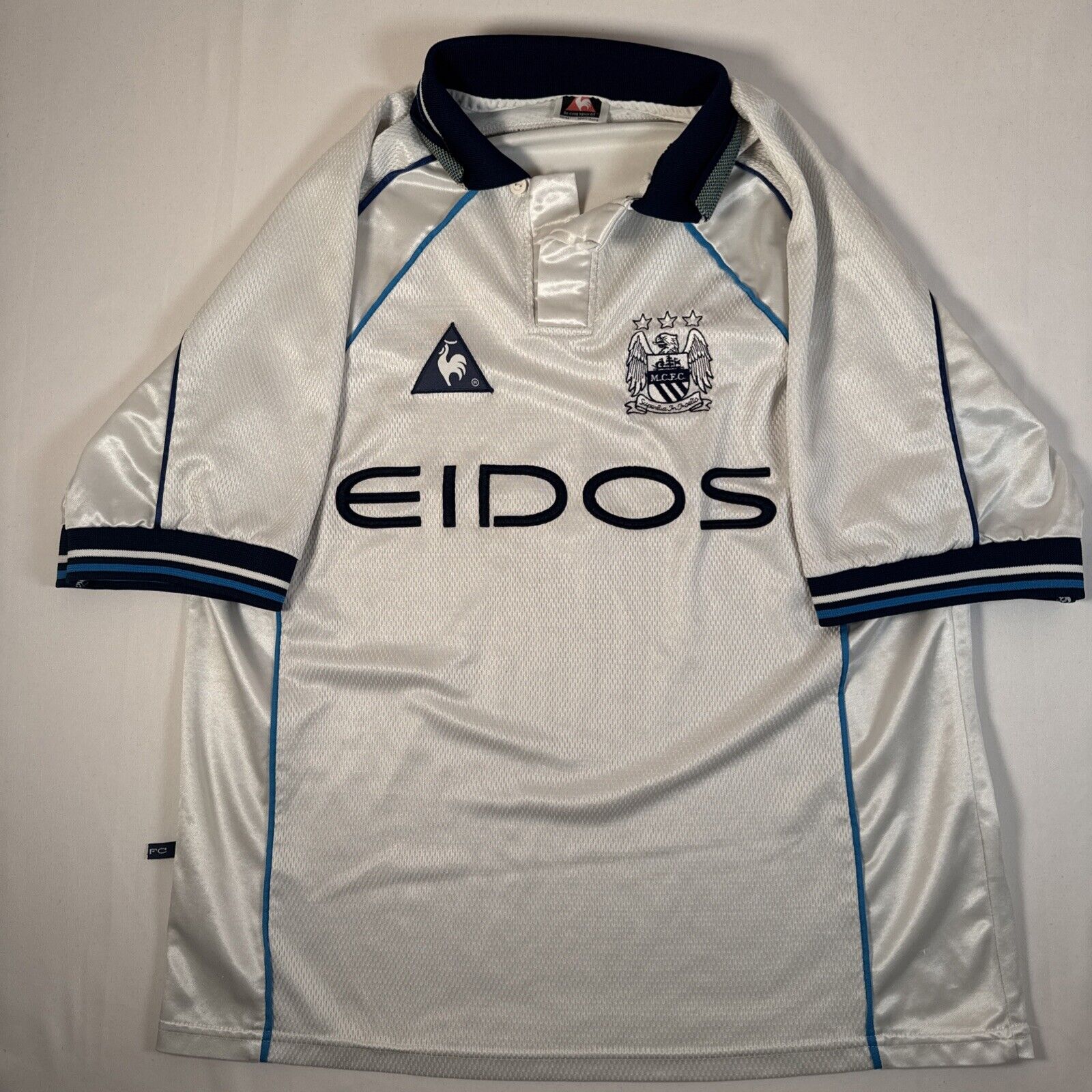 manchester city 1999 2000 away football shirt men s large2