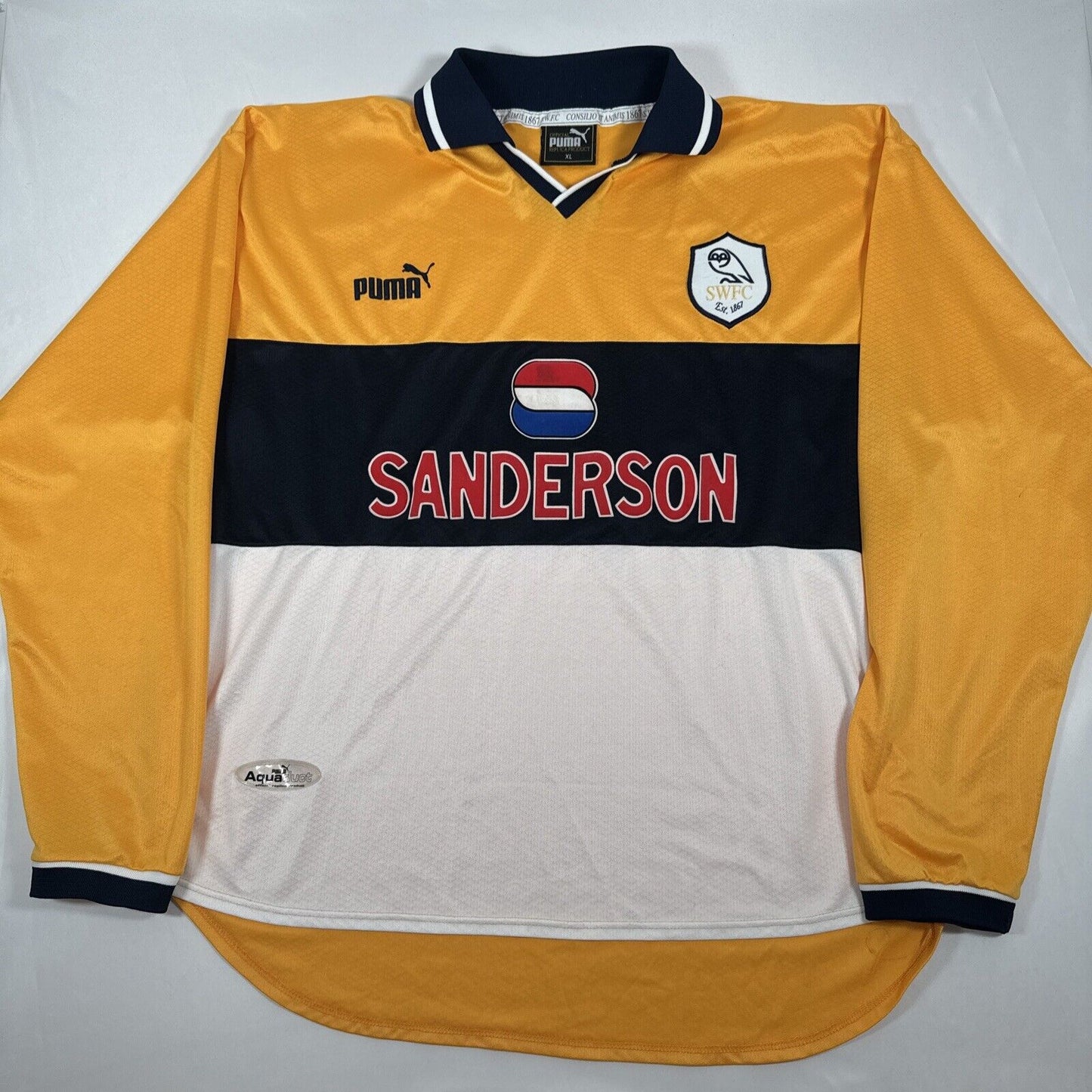 sheffield wednesday 1998 1999 2000 long sleeve away football shirt xl2
