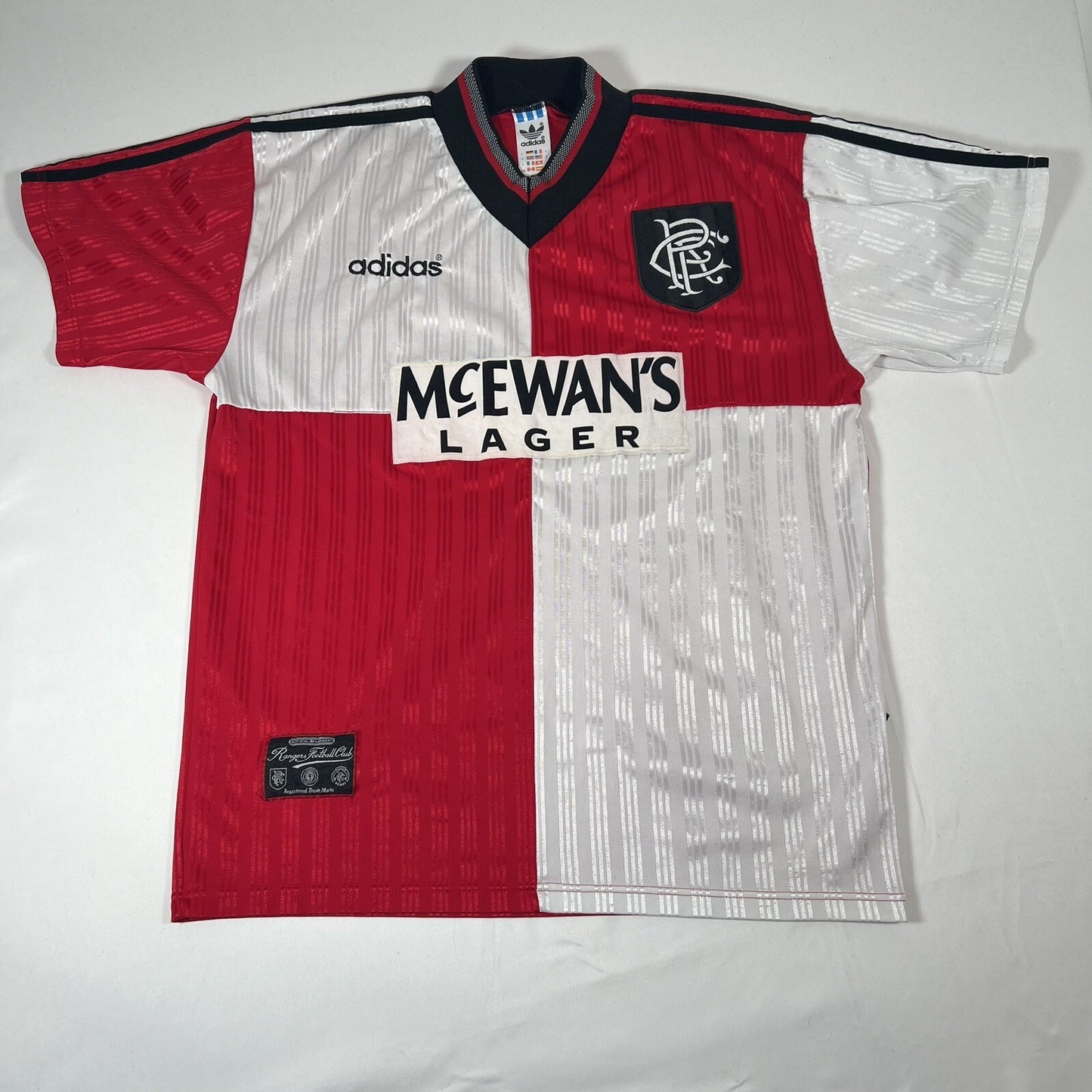 rangers 1995 1996 away football shirt men s large 12