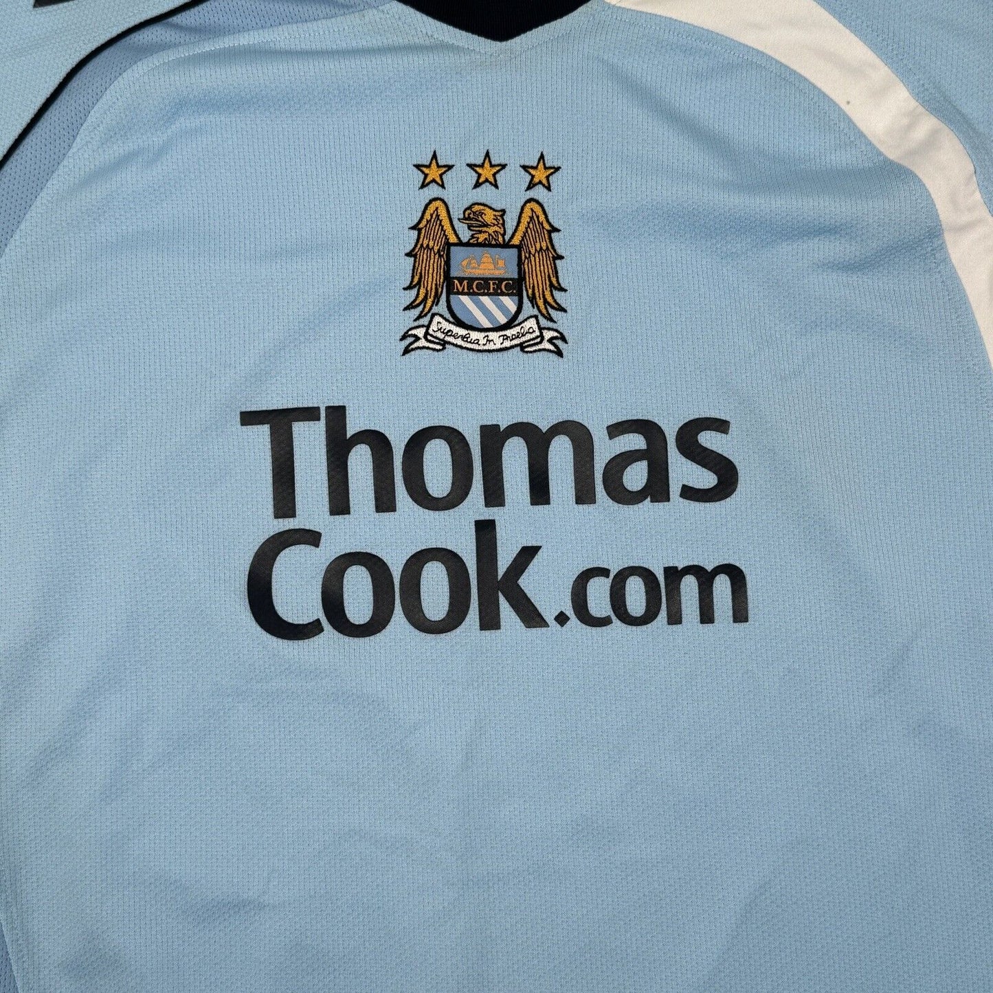 Manchester City 2008/2009 Home Football Shirt  Large - Football Shirt Kingdom