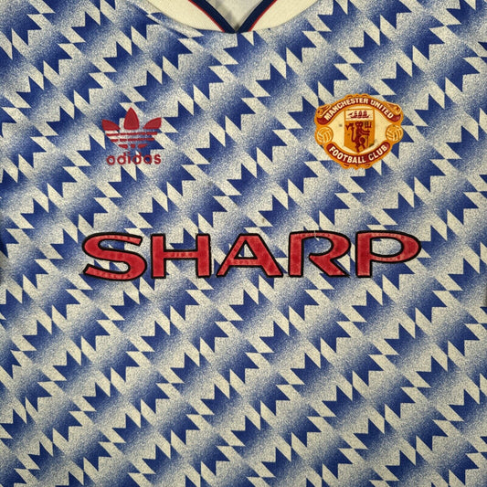Manchester United 1990/1991/1992 Away Football Shirt  XL - Football Shirt Kingdom
