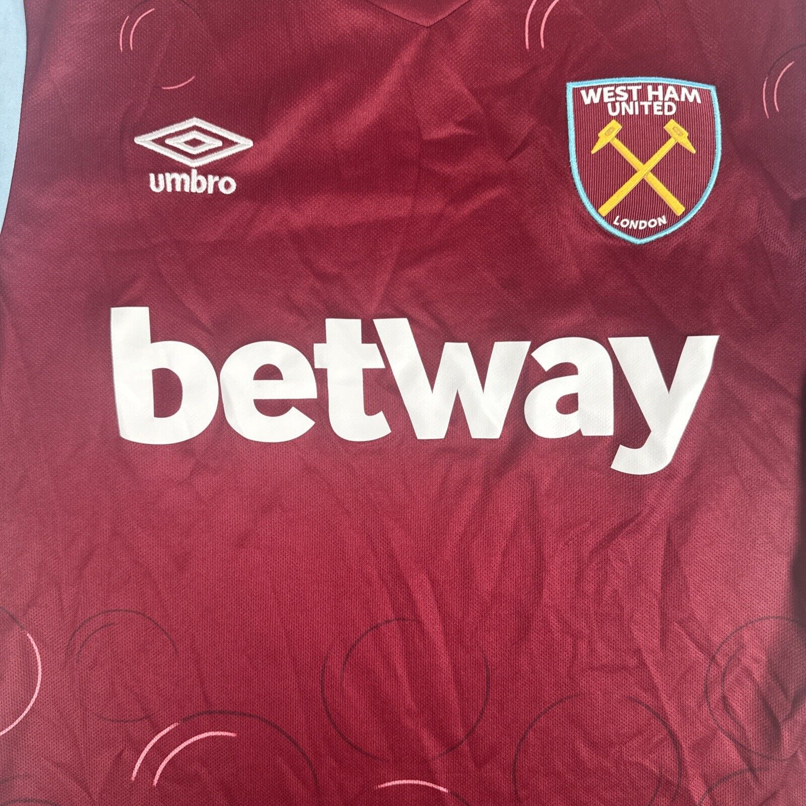 West Ham United 2023/2024 Home Football Shirt  Medium - Football Shirt Kingdom