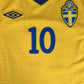 IBRAHIMOVIC 10 Sweden 2010/2011/2012 Home Football Shirt Small