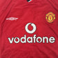 Manchester United 2000/2001/2002 Home Football Shirt  Medium - Football Shirt Kingdom