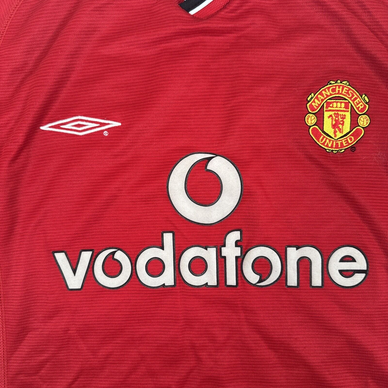 Manchester United 2000/2001/2002 Home Football Shirt  Medium - Football Shirt Kingdom