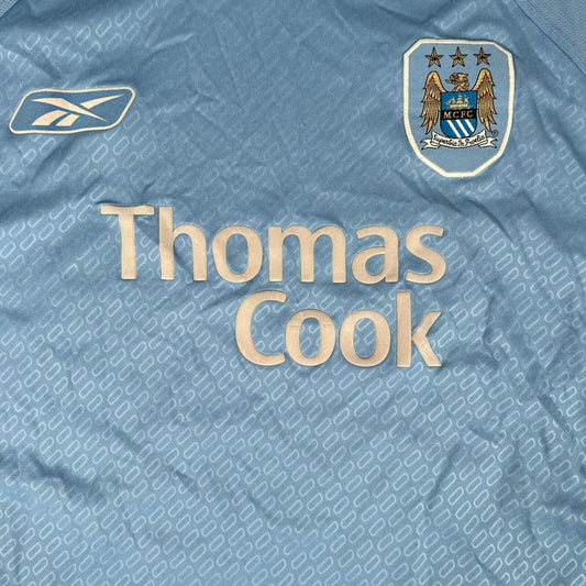 Manchester City 2004/2005/2006 Home Football Shirt Long Sleeve  Large - Football Shirt Kingdom