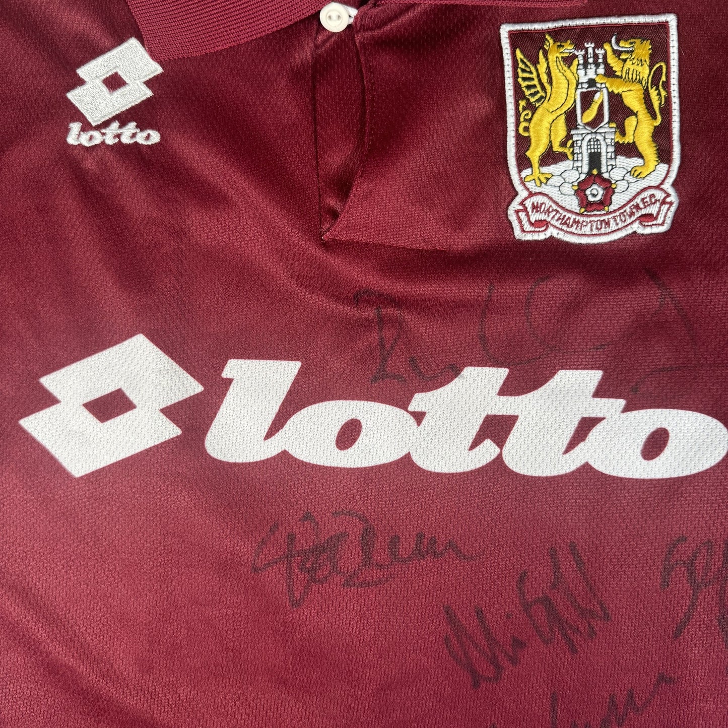#8 Northampton Town 1996/1997 Home Signed Football Shirt  XL