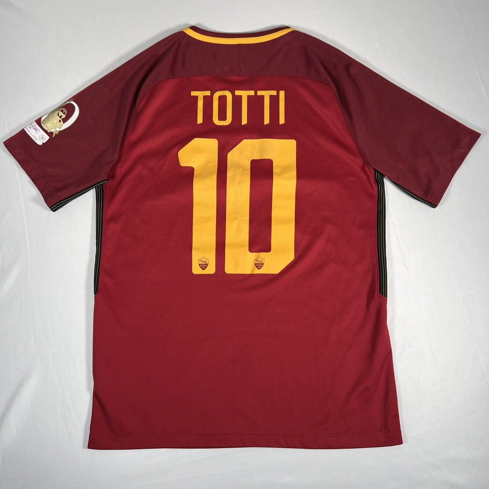 totti 10 roma 2017 2018 home football shirt medium last game4