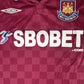 West Ham United 2009/2010 Home Football Shirt  Large - Football Shirt Kingdom